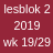 Blok 2 2019 - maandag, donderdag, vrijdag - 10 lessen