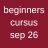Beginnerscursus september 2026