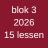 Blok 3 2026 - 15 lessen